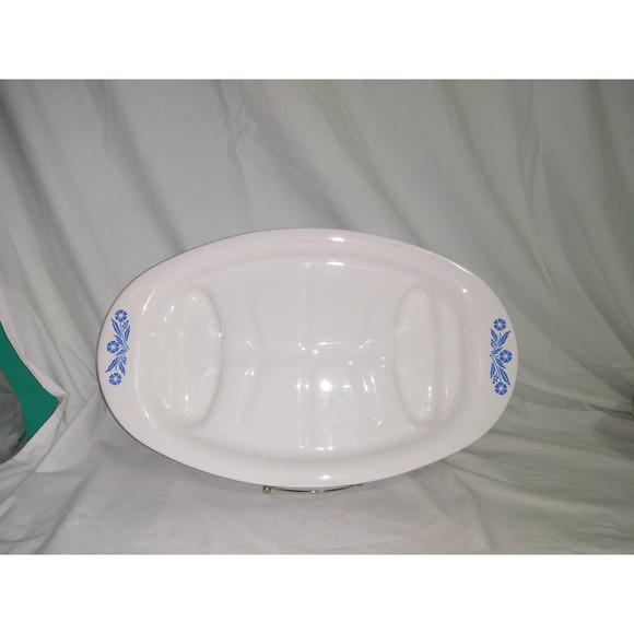 Corningware blue cornflower P-19 broiler platter - Picture 2 of 5